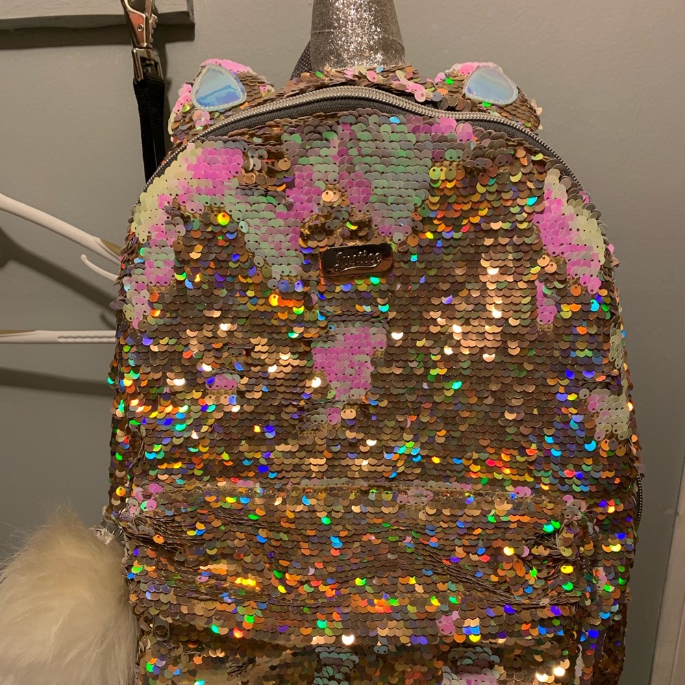 Justice Sequin Unicorn Backpack